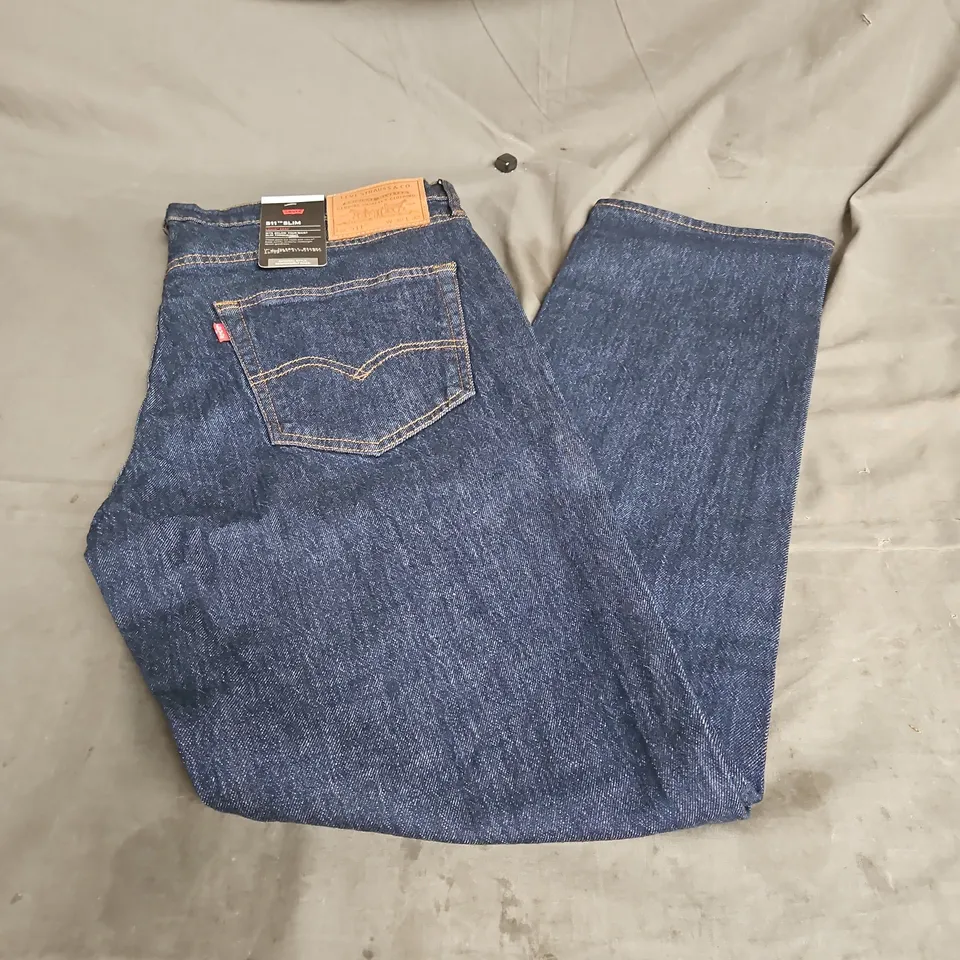 LEVI'S 511 SLIM FIT EASE JEANS IN DARK BLUE SIZE W38 L32
