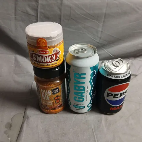 APPROXIMATELY 10 ASSORTED FOOD ITEMS TO INCLUDE - PEPSO MAX, SIMPLY COOK AND SEASONING 