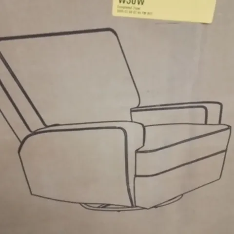 BOXED GUTSHALL SWIVEL RECLINING GLIDER CHAIR -GREY-