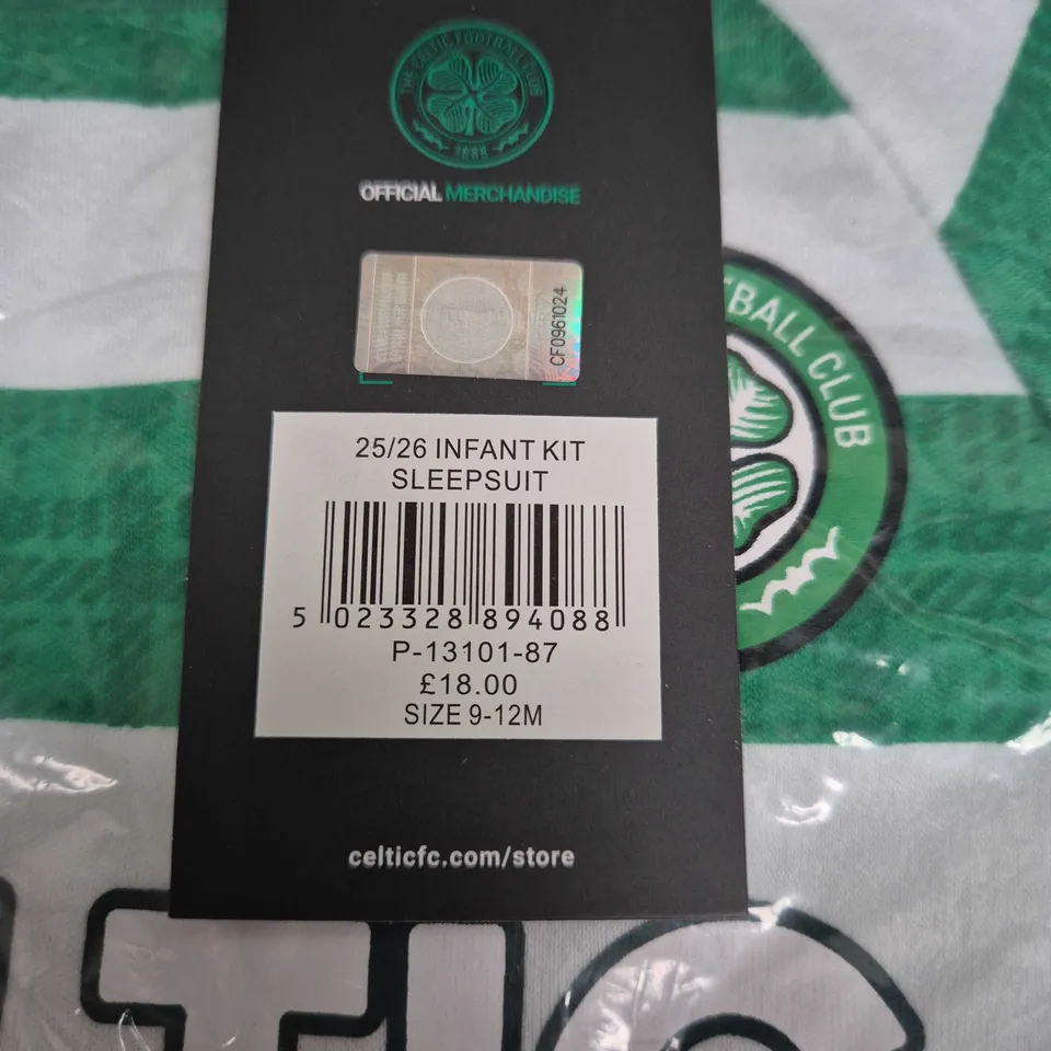 Celtic FC Infant Sleepsuit Kit – Size 9-12M, Official Merchandise