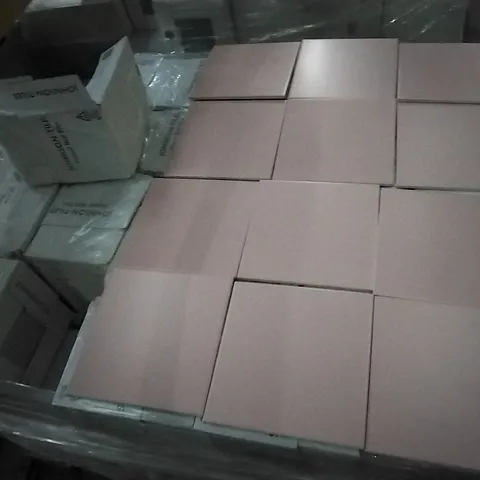 PALLET OF 96 BOXES OF 25 BRAND NEW ASTUCE MAT ROSE 20x20cm TILES - EACH PACK COVERS APPROXIMATELY 1MΒ² (TOTAL APPROX. 96Sq.Metres)