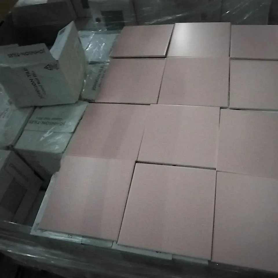 PALLET OF 96 BOXES OF 25 BRAND NEW ASTUCE MAT ROSE 20x20cm TILES - EACH PACK COVERS APPROXIMATELY 1M² (TOTAL APPROX. 96Sq.Metres)