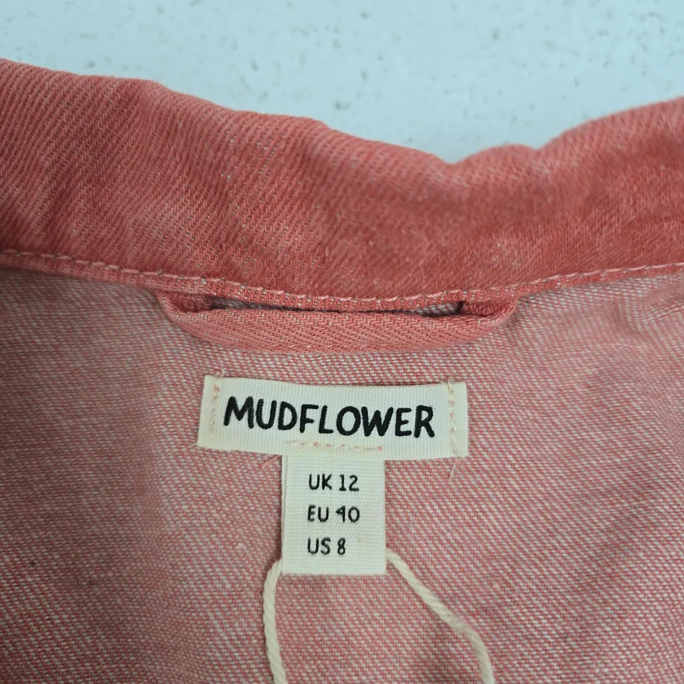 MUDFLOWER WOMEN'S JACKET, PINK, UK 12 (EU 40, US 8) WITH BELT