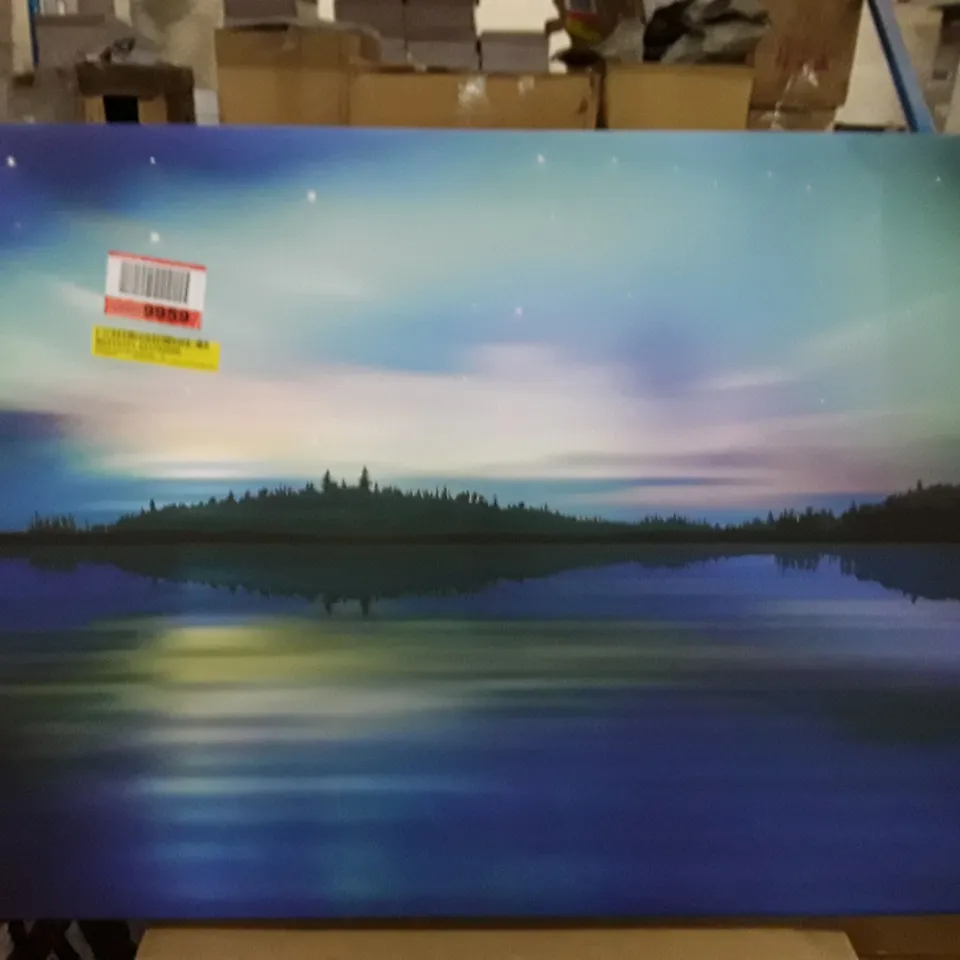 BOXED NORTHERN LIGHTS LAKE DREAM LAKE - WRAPPED CANVAS