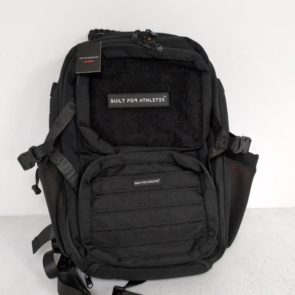 BUILT FOR ATHLETES BLACK MULTI-POCKET BACKPACK