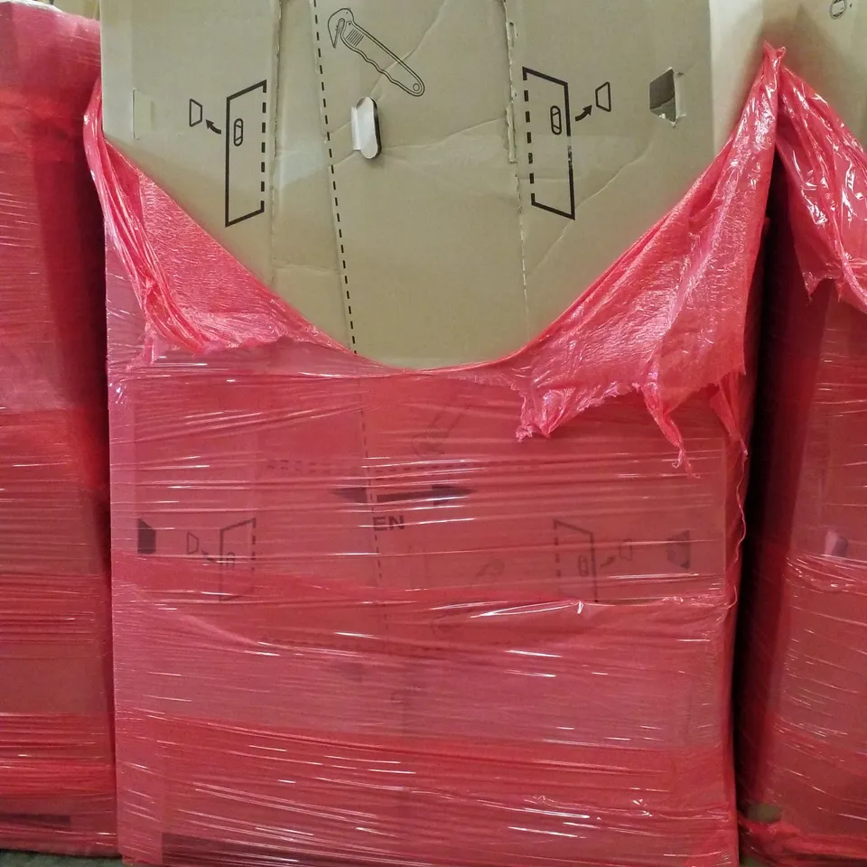 PALLET CONTAINING ASSORTED PRODUCTS INCLUDING WHITE MARBLE SIMPLE FOLDING TABLE, COMPUTER DESK, ARM REST PILLOW & BATHROOM MIRROR 
