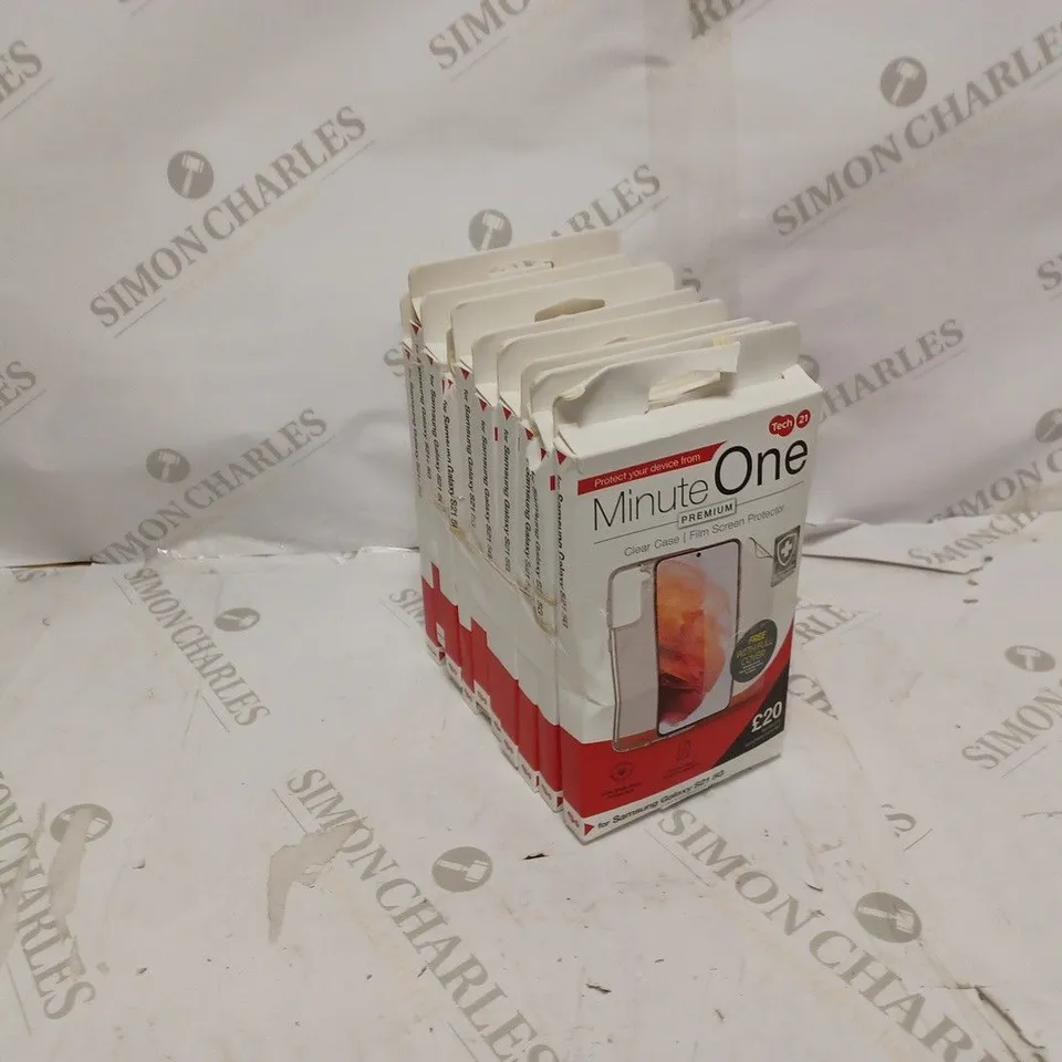 LOT OF 11 MINUTE ONE CLEAR CASE & SCREEN PROTECTOR KITS FOR SAMSUNG GALAXY S21+5G