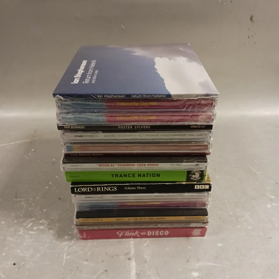 APPROXIMATELY 10 ASSORTED CD ALBUMS TO INCLUDE LORD OF THE RINGS, TRANCE NATION, WEIRD AL YANKOVIC ETC