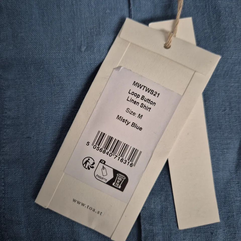 TOAST LINEN SHIRT – MISTY BLUE, UK SIZE M