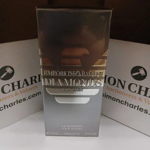 BOXED AND SEALED EMPORIO ARMANI DIAMONDS FOR MEN EAU DE TOILETTE SPRAY 75ML