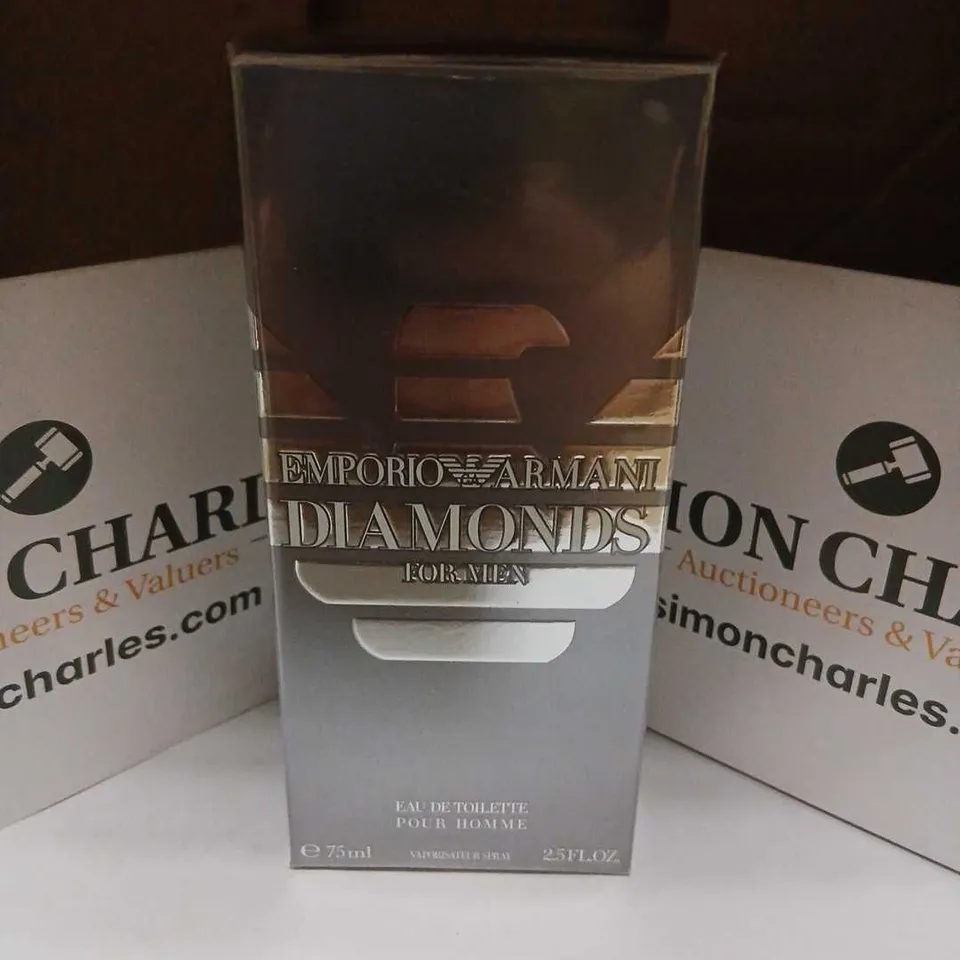 BOXED AND SEALED EMPORIO ARMANI DIAMONDS FOR MEN EAU DE TOILETTE SPRAY 75ML