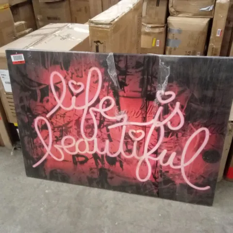 LIFE IS BEAUTIFUL CANVAS ART PRINT