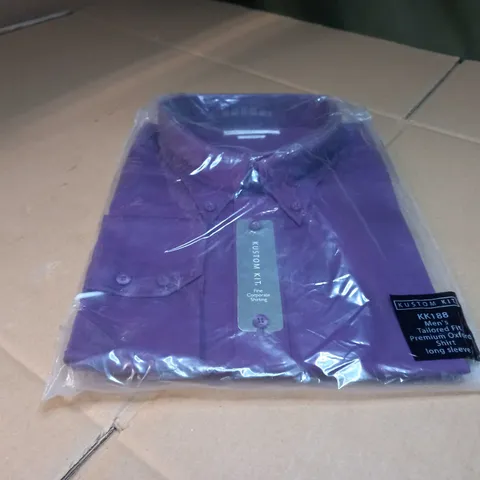 PACKAGED KUSTOM KIT MENS TAILORED PLUM SHIRT - 3XL