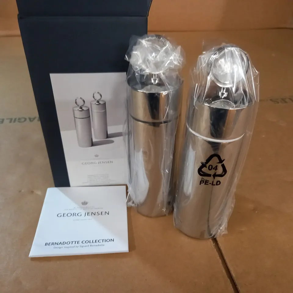 GEORG JENSEN SALT AND PEPPER GRINDER SET