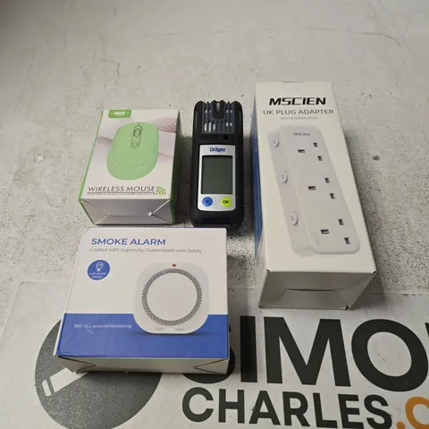 APPROXIMATELY 10 ASSORTED ELECTRICAL PRODUCTS TO INCLUDE SMOKE ALARM, PLUG ADAPTER, HANDHELD FAN ETC