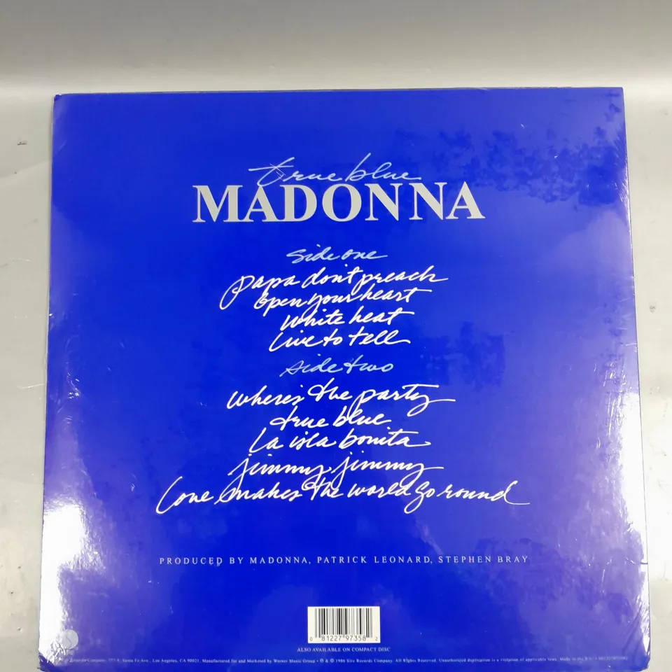 SEALED MADONNA TRUE BLUE LIMITED EDITION VINYL 