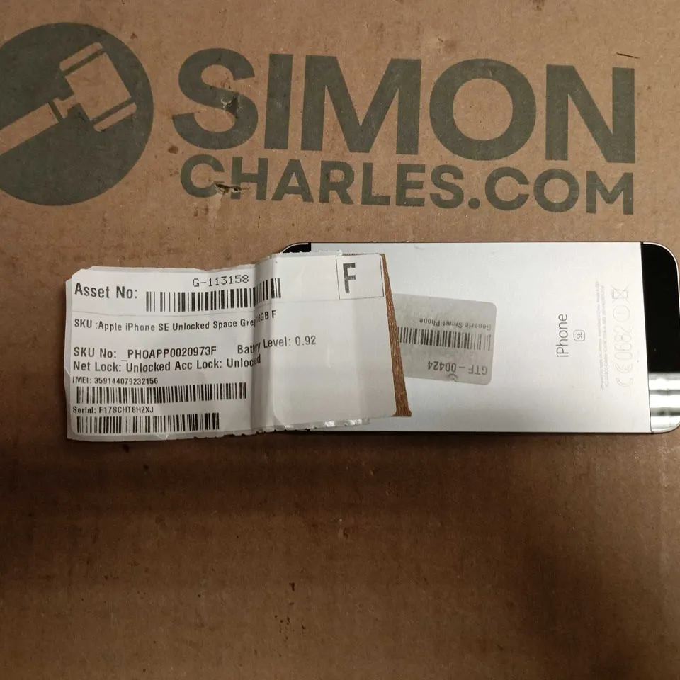 UNBOXED APPLE IPHONE SE 16GB SPACE GREY – UNLOCKED (SIM-FREE)