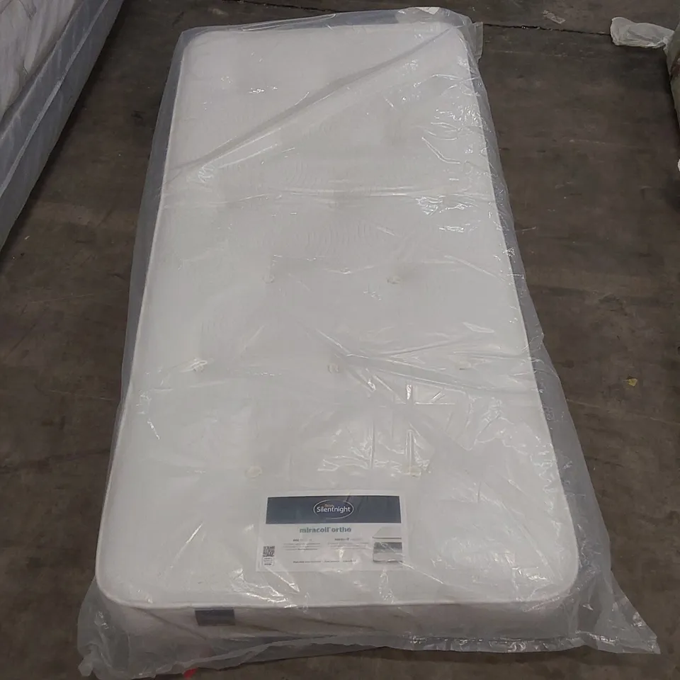 QUALITY BAGGED SILENTNIGHT 90cm SINGLE MIRACOIL ORTHO MATTRESS
