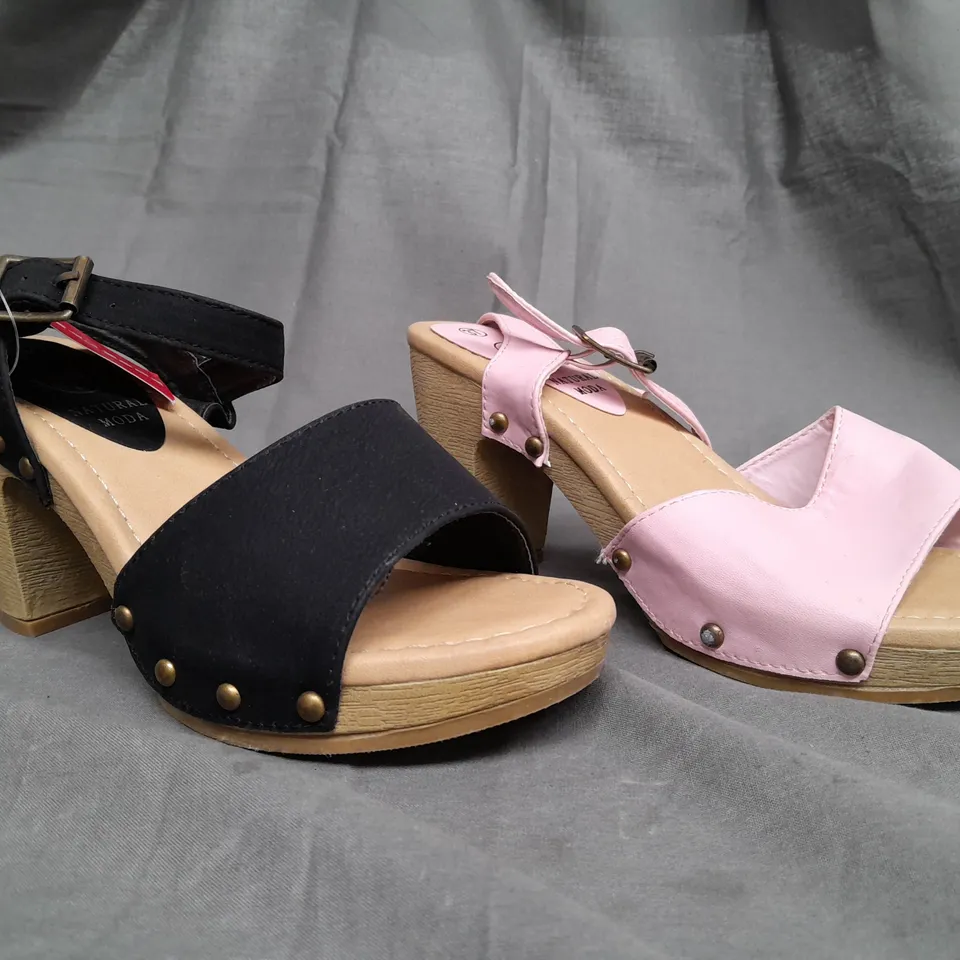 BOX OF APPROX 12 ASSORTED SHOES IN VARIOUS COLOURS & SIZES 