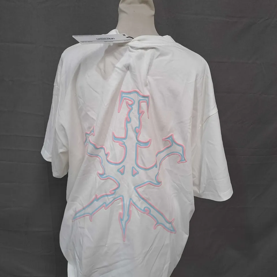 UNKNOWN OFF WHITE T-SHIRT - LARGE