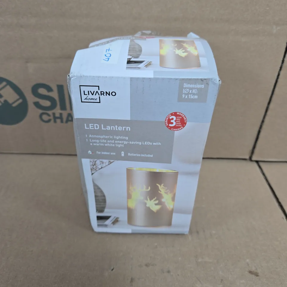 BOXED LIVARINO LED LANTERN