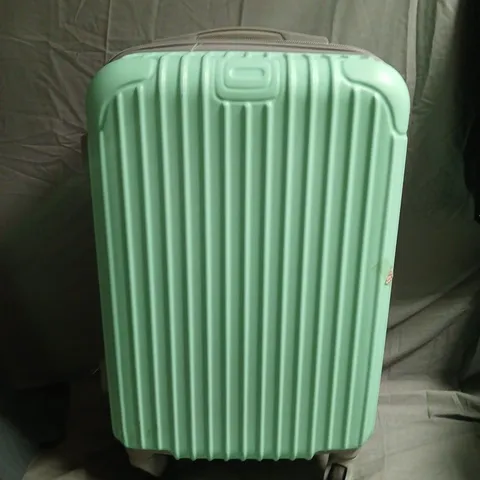 UNBRANDED MINT GREEN WHEELED HARD SHELL SUITCASE