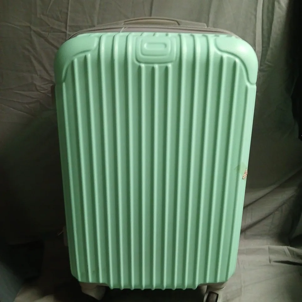 UNBRANDED MINT GREEN WHEELED HARD SHELL SUITCASE