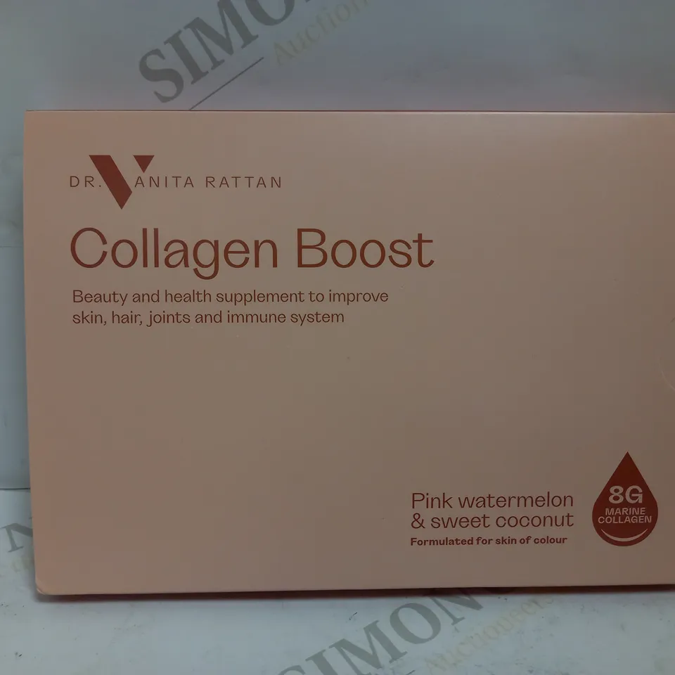 DR VANITA RATTAN COLLAGEN BOOST PINK WATERMELON & SWEET COCONUT 8MG MARINE COLLAGEN (14 X 10ML)