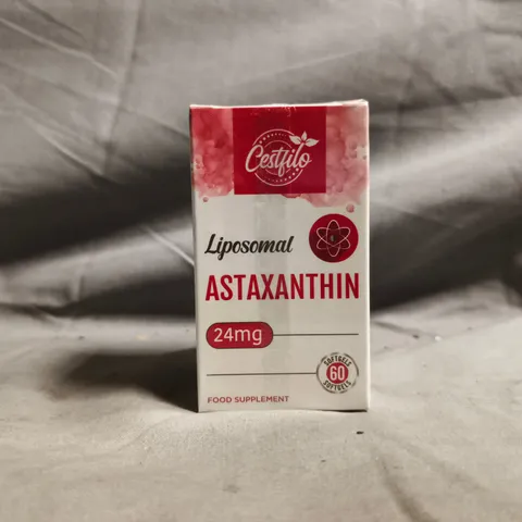 APPROXIMATELY 10 SEALED PACKS OF CESTFILO LIPOSOMAL ASTAXANTHIN 24MG FOOD SUPPLEMENTS (60 SOFTGELS PER PACK)	