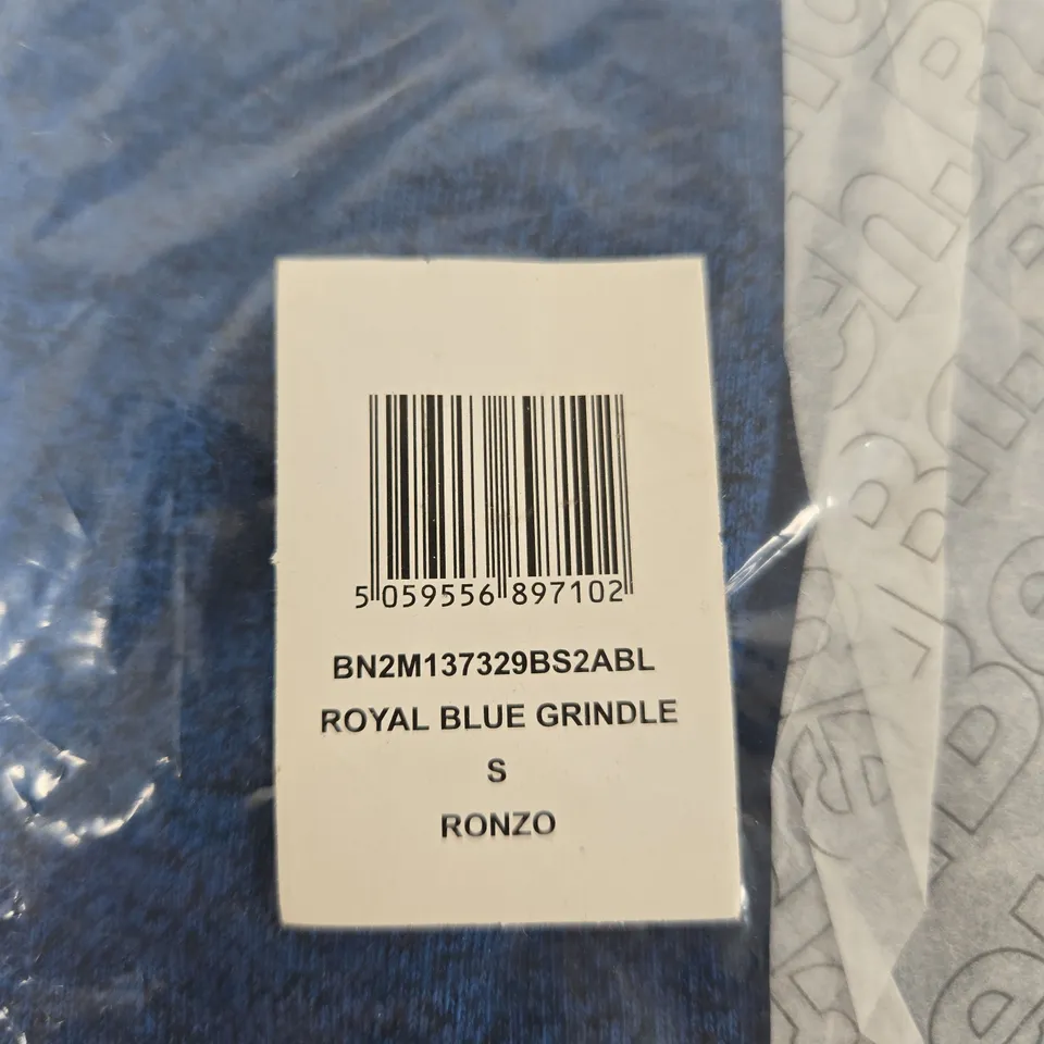 BENCH RONZO ROYAL BLUE GRINDLE POLO SHIRT – SIZE S