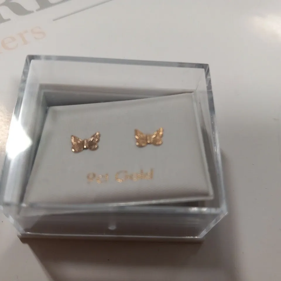 9CT GOLD BUTTERFLY EARRINGS