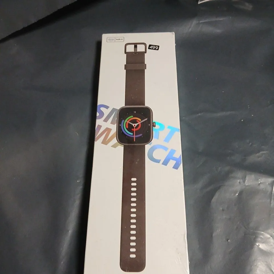 SMARTWATCH WITH BROWN LEATHER STRAP – BOXED 