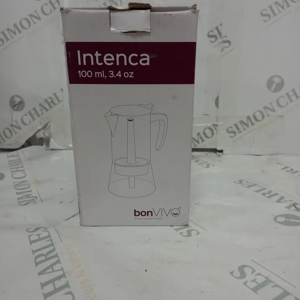 BONVIVO MOKA POT INTENCA STAINLESS STEEL ESPRESSO MAKER WITH COPPER FINISH