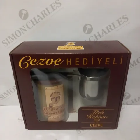 KURUKAHVECI MEHMET EFENDI 250G TURKISH COFFEE & STAINLESS STEEL COFFEE POT