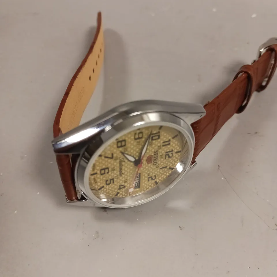 SEIKO MENS 5 AUTOMATIC ANALOGUE WATCH 