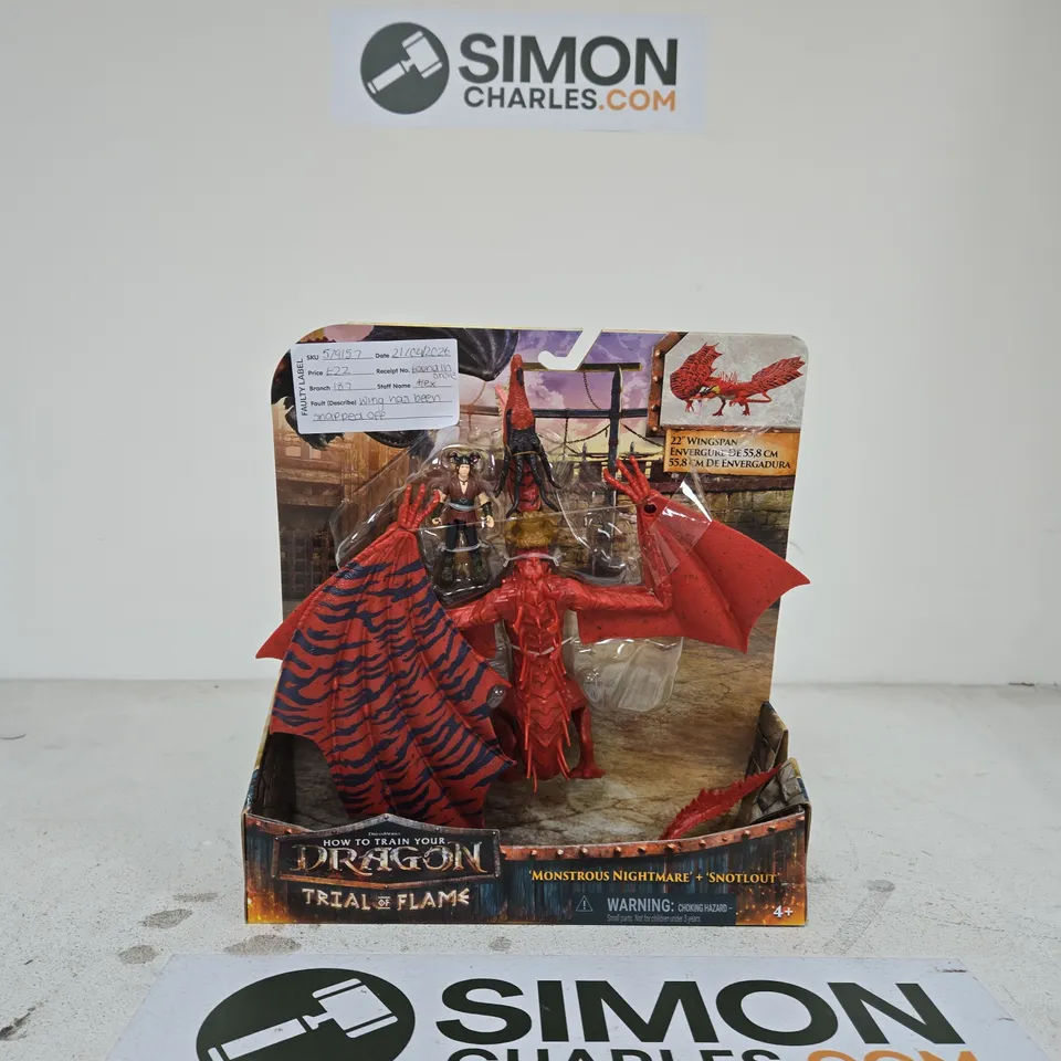 HOW TO TRAIN YOUR DRAGON MONSTROUS NIGHTMARE & SNOTLOUT FIGURE SET – BOXED