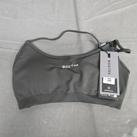 BO&TEE BLACK SPORTS TOP – SIZE M (UK MEDIUM)
