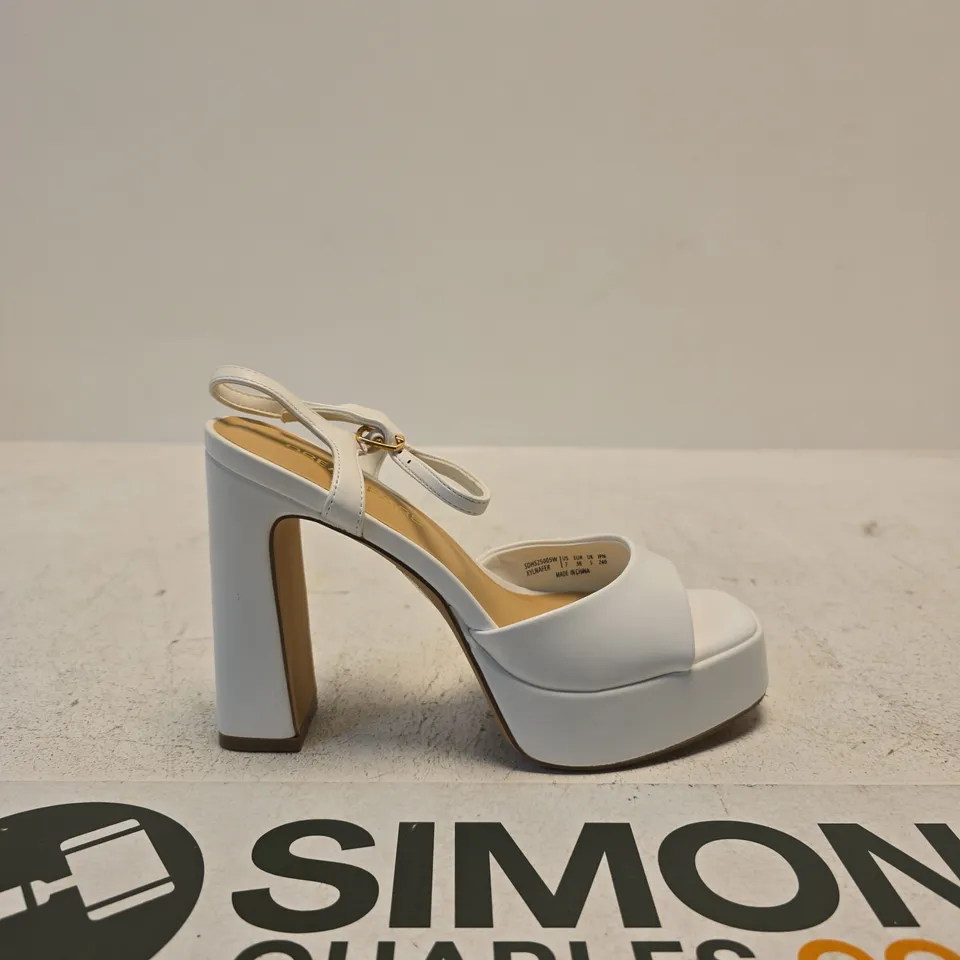 DREAM PARIS WHITE PLATFORM SANDALS – UK 5