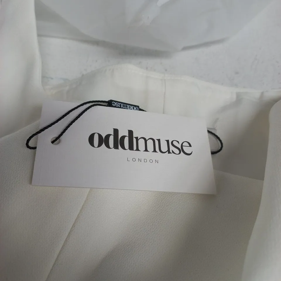 ODDMUSE LONDON THE ULTIMATE MUSE HIGH WAIST SQUARE NECK MIDI DRESS – WHITE, XXXL