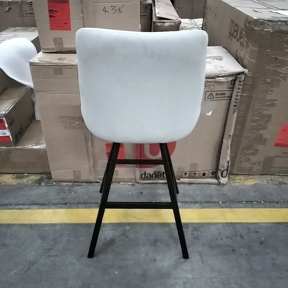 BOXED DANETTI THEO LIGHT GREY FAUX LEATHER BAR STOOL