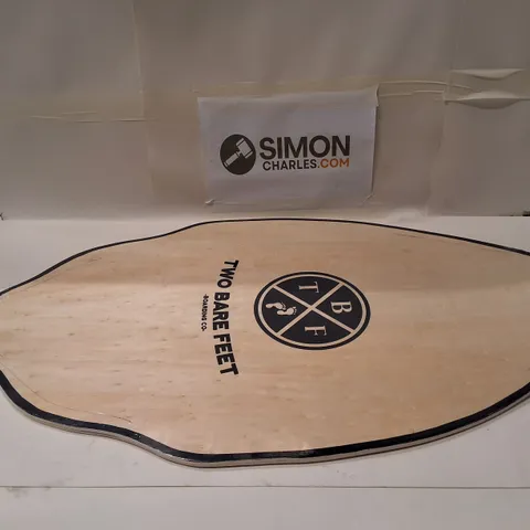 TWO BARE FEET 37" SKIMBOARD – WOODEN BOARD WITH BLACK EDGE