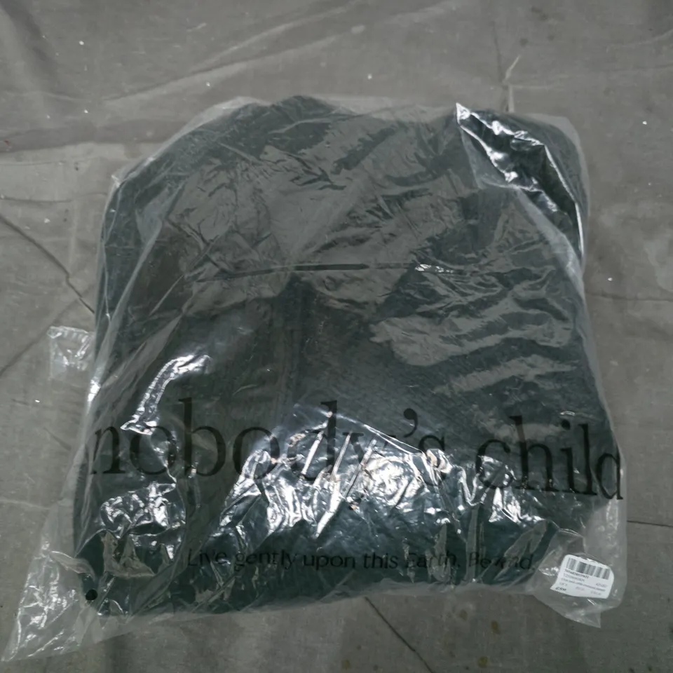 BAGGED NOBODYS CHILD CREW NECK CABLE OVERSIZED JUMPER IN KHAKI - UK SMALL