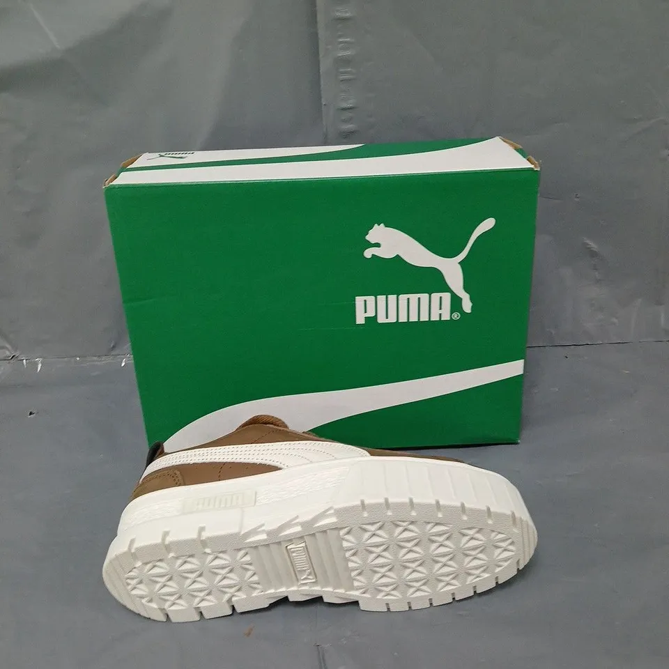 BOXED PAIR OF PUMAS MAYZE LUZE WOMENS UK 5 HAUTE COFFEE