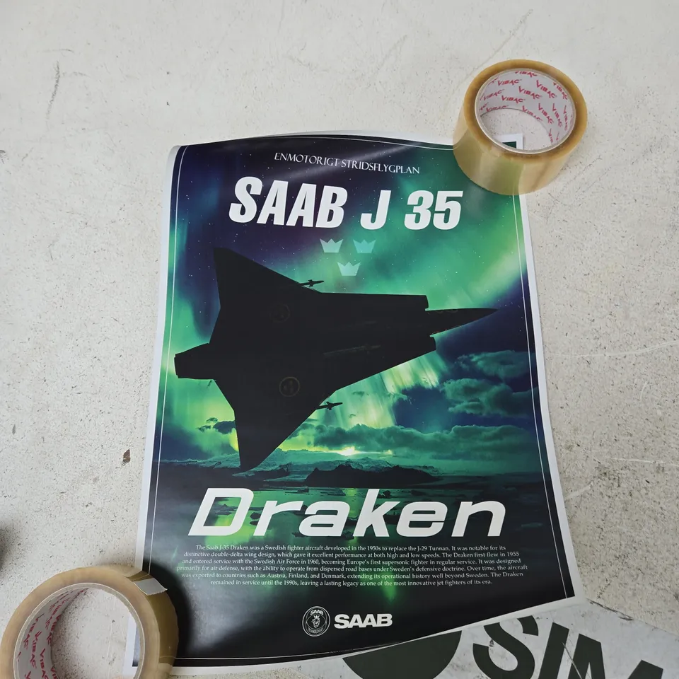 SAAB J-35 DRAKEN POSTER – U-2 IS WATCHING YOU ARTWORK
