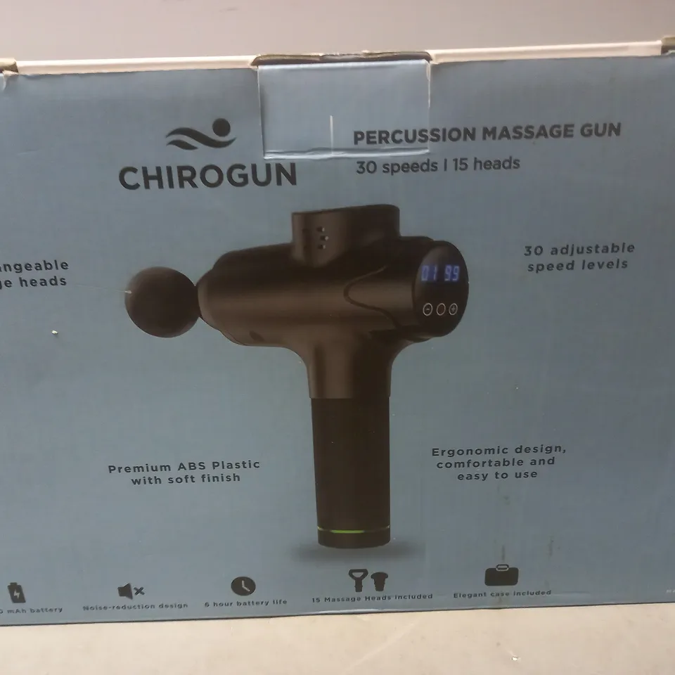 BOXED CHIROGUN PERCUSSION MASSAGE GUN