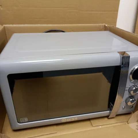 SWAN RETRO 800W GREY MICROWAVE
