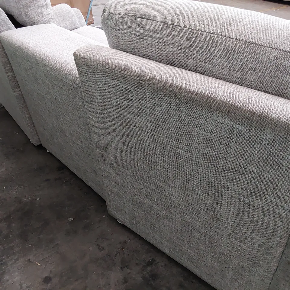 QUALITY BRITISH DESIGNER G PLAN HURST CURVED TWO SEATER SOFA WITH STORAGE UNIT DALI CLOUD FABRIC 