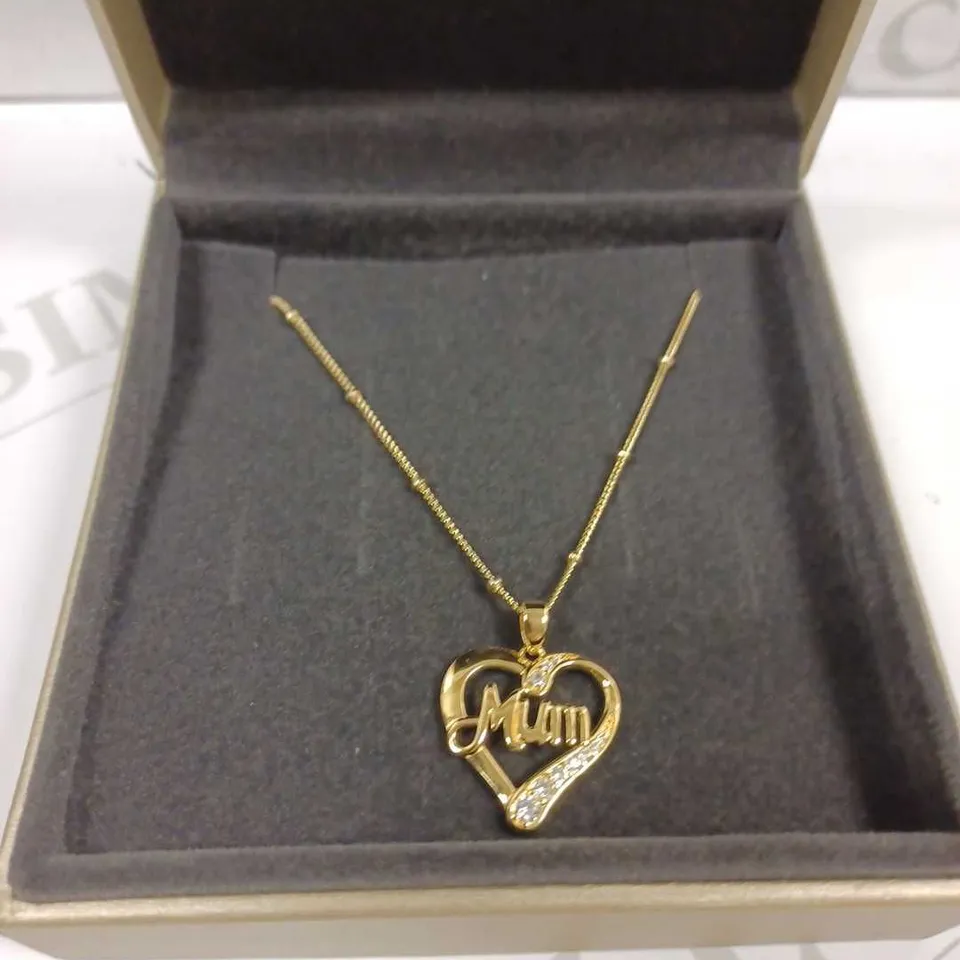 WARREN JAMES 18CT GOLD VERMEIL ON SILVER MUM NECKLACE