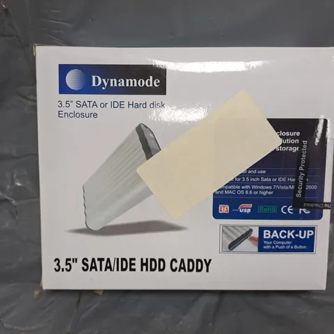 BOX OF APPROXIMATELY 15 DYNAMODE 3.5" SATA OR IDE HARD DISK ENCLOSURES