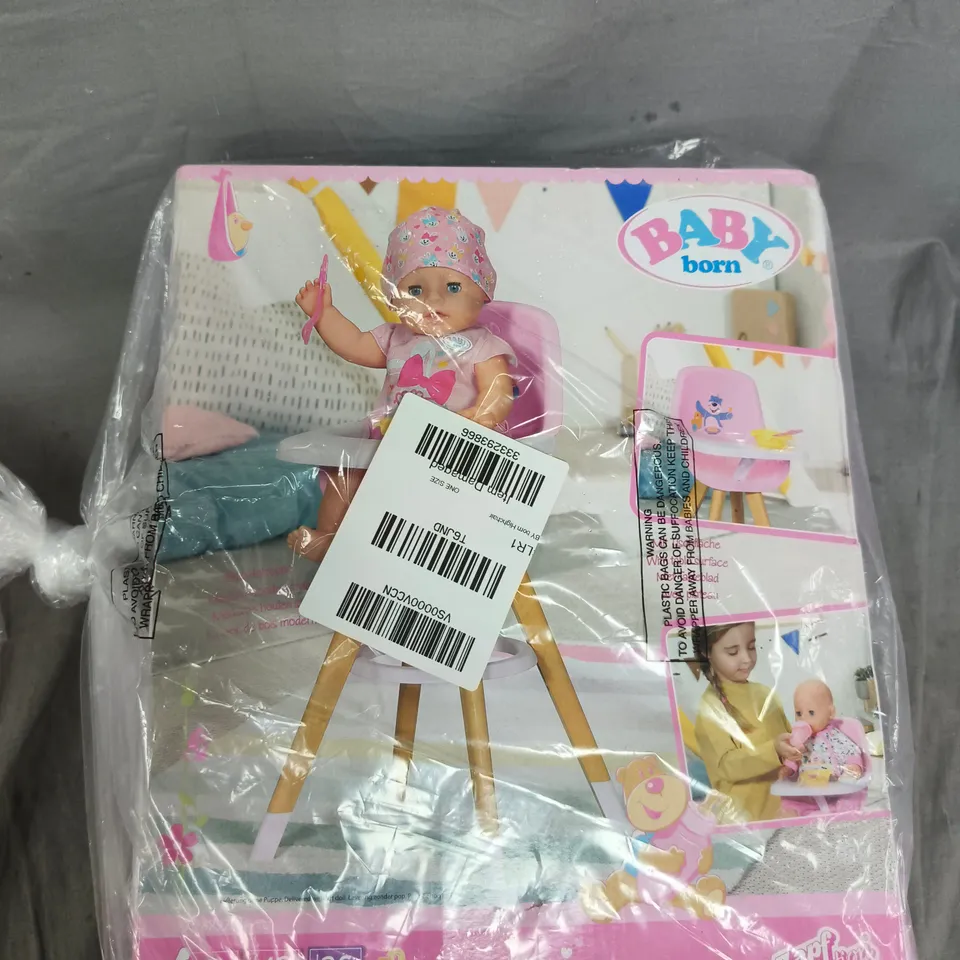 BOXED BABY BORN HIGH CHAIR  RRP £28.99
